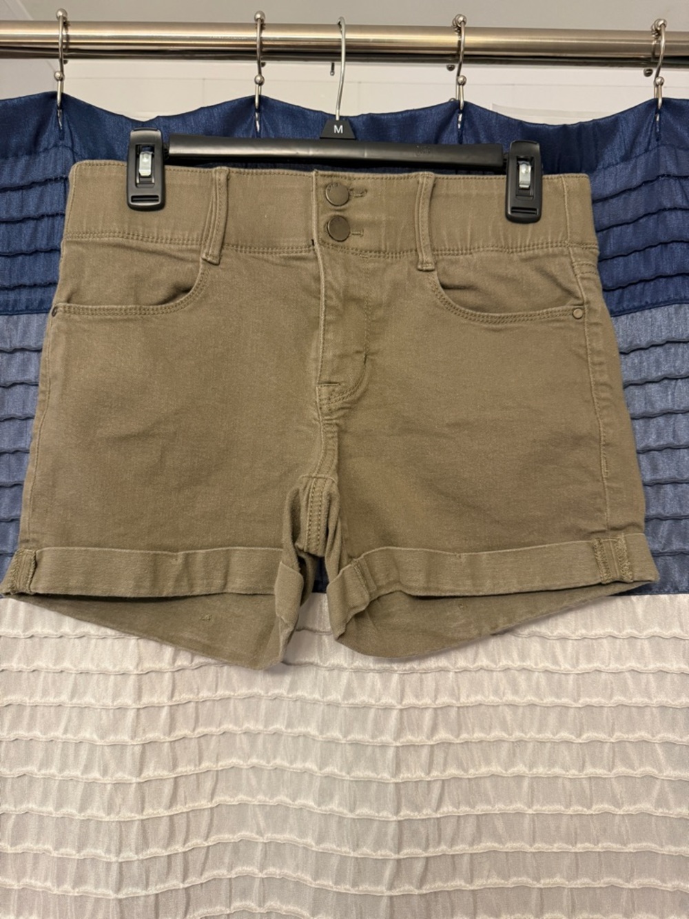 Apt. 9 Olive High-Rise Rolled Hem Jean Shorts